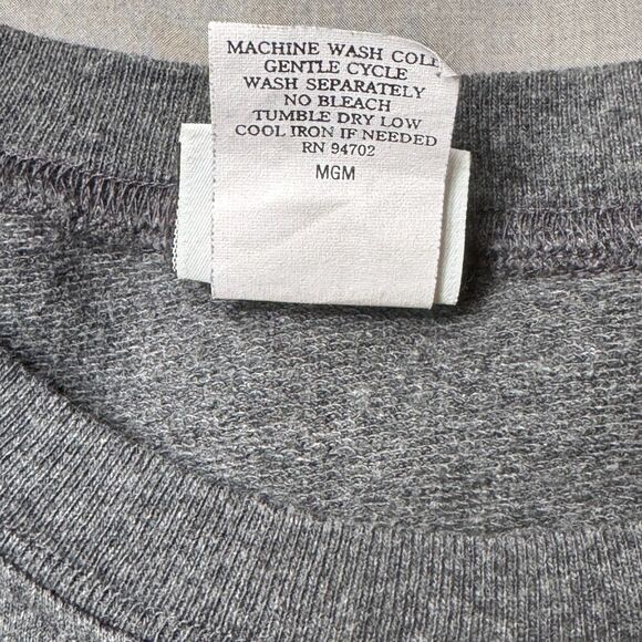 Hot Cotton by Marc Ware Gray Sweatshirt Womens Medium Snowman Patch Vintage 90s - Picture 5 of 12